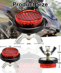 Red Reflectors Motorcycle License Plate Bolts And Nuts Set For Motorcycle And Bicycle Round Screws And Fasteners Reflective Frame Hardware Easy Install Durable Stainless Steel By Muoqele
