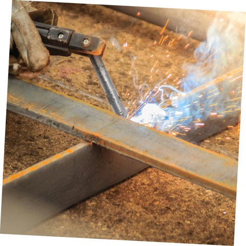 Close-up of Aluminum Welding Rods Set With Low Temp Easy To Use Weld Sticks For Beginners And Pros in action on metal surface