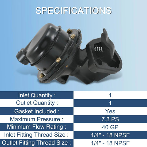 Mechanical Fuel Pump For Chevy V8s Direct Fit For 327 409 400 348 307 305 283 267 302 350 Engines One Inlet One Outlet