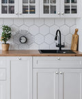 Kick Up Your Cabinets With These Fresh Brushed Nickel Knobs Breezy Install Hardware Kit Includes Mounting Screws Top view of a sleek kitchen.