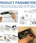 Upgrade Bathroom Exhaust Fan Motor Replacement And Blower Wheel Assembly Fits Broan Nutone installation instructions