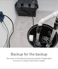 Smart Sump Pump Monitor With WiFi Alerts For Basement Water Alarm Sensor Real Time 24 7 Monitoring in a backup setup