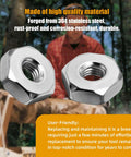 Sprocket Cover Bar Nut Kit For Stihl MS171 MS181 MS192T MS211 MS231 MS251 MS291 MS311 MS361 MS362 MS391 MS441 MS461 Chainsaws Replacement Parts Pack Of 2 displayed against a blurred background showing a workshop setting.