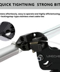 Pro Grade Zip Tie Gun Kit With 100 Stainless Steel Cable Ties 11.8 Inch 300mm Heavy Duty tool tightening a pipe