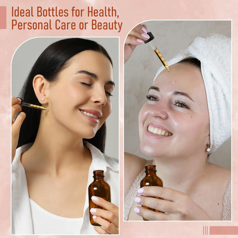 4 Oz Dark Amber Glass Dropper Bottles 120 Ml Calibrated Eye Droppers Leakproof Tincture Vials And Essential Oil Containers Slick Silicone Tips For Zero Mess Flow Built For Your Daily Wellness And Beauty Projects
