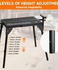 Boss Level Miter Saw Stand With Smooth Extension Rollers Eight Position Height Adjustment Heavy Duty 300 Lb Power Tool Workhorse at 8 heights.