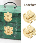 Set Of 30 Vintage Iron Hasp Latches For Jewelry Boxes And Wooden Cabinets With Decorative Design And Retro Toggle Catch Classic Cabinet Hardware Accessories