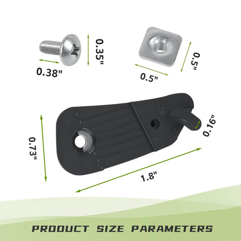 Strap Loc Chinstrap Fastener Kit For Riddell SpeedFlex Football Helmets Left And Right Sides With Screws And T Nuts Black Pro Grade