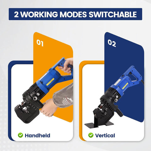 Heavy Duty 1300W Electric Hydraulic Hole Puncher With No Sweat Ten Ton Power And Pro Grade Die Set For Angle Iron Channel Steel Works Like A Champ On Any Shop Floor Or Jobsite Project Today