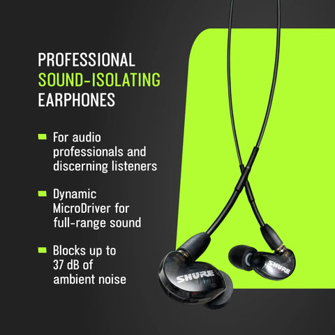 Image of SE215 Pro Wired Earbuds For Pros Sound Isolating Earphones With Crystal Clear Highs and Deep Bass highlighted features