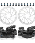 Heavy Duty Mechanical Disc Brake Kit For Mountain And Road Bikes With 160mm Rotors Front Rear Calipers and mounting screws
