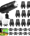 Indoor Golf Spot Light For Simulators And Practice, Adjustable Pin Spotlight With Mirror Ball Effect, Includes 20 Plastic Tees 10 Of Each Style.