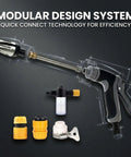 Heavy Duty High Pressure Washer Gun With Adjustable Jet Nozzle And 360 Degree Rotating Head Metal Wand Three Spray Modes