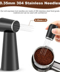 Espresso Distribution Tool WDT With 8 Pin 0.35mm Stainless Steel Needles used in portafilter for even coffee extraction