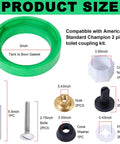 3 Inch Toilet Tank To Bowl Coupling Kit With Gasket Bolts Nuts Washers Wrench And Teflon Tape Easy DIY Repair Kit For Most