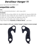 Beefy Rear Derailleur Hanger 11 Replacement for Part 9893-4291 shown in black CNC aluminum, compatible with road and gravel bikes.
