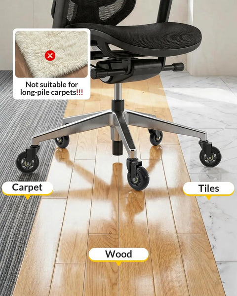 Office Chair Wheels Set Of 5 3 Inch All Black Casters 11x22mm Rubber Roller Blades On Wood Floor