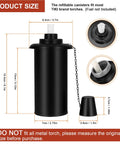 16oz Torch Replacement Canisters Four Pack Refillable Metal Torch Fuel Cans With Wicks And Snuff Covers dimensions diagram
