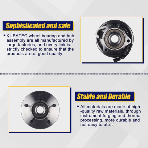 Drop In Front Wheel Bearing And Hub Assembly For Ford F150 1997 1998 1999 2000 4WD With ABS 5 Lug 12mm Wheel Bolt Front