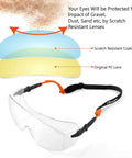 Over Eyeglasses Safety Goggles With Anti Fog Lenses And Scratch Resistant HD Clarity ANSI Z87 protective eyewear illustration