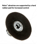 Durable 2 Inch Quick Change Disc Pad Assembly For Roloc Abrasives, Backup Pad With Hard Rubber Support, side view