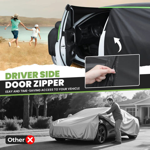 All Weather Car Cover For Lexus RX SUV With Zipper And Reflective Strips Waterproof UV Protection Fits RX330 RX350 RX400H RX450H