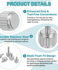8 Pcs M2 By 8mm Vernier Caliper Screws Pro Grade Stainless Steel Flat Head Knurled Thumb Screws for measuring tools