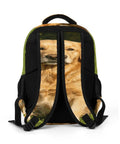 Back view of Grass Retriever Printed Backpack for Men and Women, highlighting breathable straps and durable design.