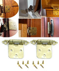 10 Piece Soft Close Cabinet Hinges Semi Concealed For Flush Mount Doors displayed with screws, showing various mounting angles