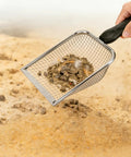 2 Pack Chicken Poop Scoopers For Coop Cleanup, Dual Mesh Shovel Set With 3.8mm And 5mm Holes, Stainless Steel.