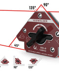 Switchable Welding Magnet With 92 Lb Holding Power, Arrow Shaped Magnetic Holder For Multi Angle Positioning, On Off Switch
