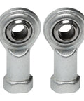 Complete Set Of 4 Rock Solid M8 X 1.25mm Rod End Bearings Featuring Left And Right Hand Thread Steel Heim Joints for smooth steering upgrades on ATV Go Kart and Quad rigs, showcasing two steel heim joints.
