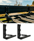 Foldable L Shaped Car Awning Mounting Brackets Set 2 Pieces Steel Universal Roof Brackets for Quick Setup