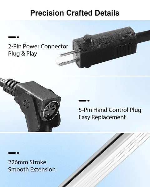 2-Pin and 5-Pin connectors for KDPT007-334 Linear Actuator For Power Recliner Lift Chair Motor Replacement.