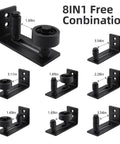 Sliding Barn Door Floor Guide With Adjustable Roller Wall Mount Eight Assembly Options Flush Bottom Design Black Finish