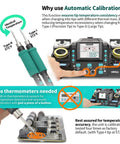 2 In 1 Digital Soldering Iron Kit With Precision Soldering Station Dual C210 And C245 Tips Auto Calibration display