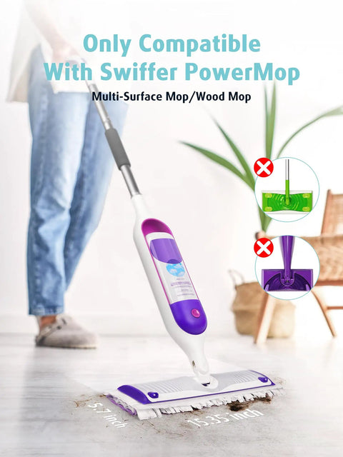 24 Pack Disposable Power Mop Pads Refills For Swiffer Power Mop, thick 14-layer disposable mop pad on Power Mop for floor cleaning