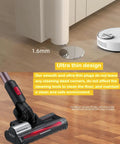 Vacuum cleaning around a 2 Pack Magnetic Door Stopper Set Black Stainless Steel No Drill Stick On Floor Mount With Strong Adhesive Tape.
