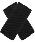 Heavy Duty Cut Resistant Arm Sleeves 2 Pack Black Tough As Nails Elastic Forearm Guards viewed from above, featuring ribbed design.