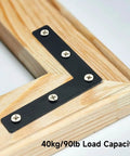 L Shaped Corner Braces Kit With 30 Brackets And 150 Screws For DIY Furniture Repair And Frame Assembly Right Angle Mending Plates For Wood