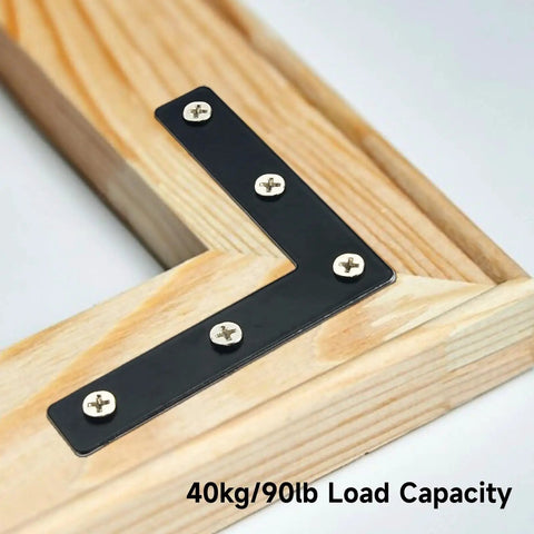 L Shaped Corner Braces Kit With 30 Brackets And 150 Screws For DIY Furniture Repair And Frame Assembly Right Angle Mending Plates For Wood