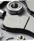 5 Piece Stainless Steel C Clip Retaining Ring Kit for Grooved Shafts shown with mechanical parts and tools