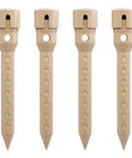 Super Handy Eight Inch Deep Root Watering Stakes Four Pack In Tan For Garden Flowers Fruits Veggies And Potted Plants