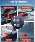 High Sensitivity Car Vibration Alarm With Remote, 108dB Siren And LED Flashing Security Light mounted on car dashboard