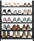 Beefy 5-Tier Metal Shoe Rack With Mesh Shelves For Entryway, Closet Or Garage, Free Standing Organizer Holds 15 Pairs, Black