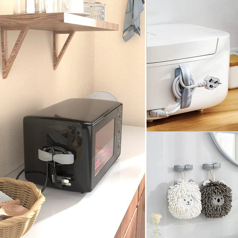 Six Pack Cord Wrappers For Kitchen Appliances Upgrade Set Stick On Cable Organizer for mixer, air fryer, coffee maker.