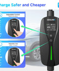 Image of Level 2 EV Charger 40 Amp 9.6kW Lightning Fast Home Charge with adjustable current and timing features.