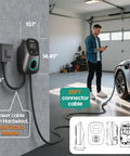 Kickstart Your Electric Ride With This Built Tough 48Amp Level 2 Charger Featuring Wireless App Control ETL Certified 25 Foot Cord And J1772 Adapter For Simple Home Juice Up with 25FT connector cable in garage