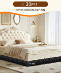 Hella Durable Under Bed Blocker And Pet Barrier With Solid Resin Build For Furniture Skirting, 21 pieces, 30x21 cm setup.