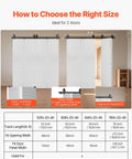 Bi Folding Sliding Barn Door Hardware Track Kit dimensions and suitable door measurements guide